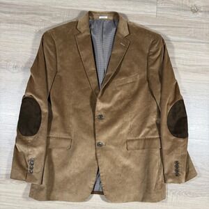 Saddlebred Brown Heritage‎ Corduroy Sport Coat Blazer Elbow Patches Size 42R